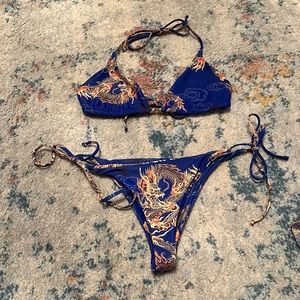 bikini with tie skirt